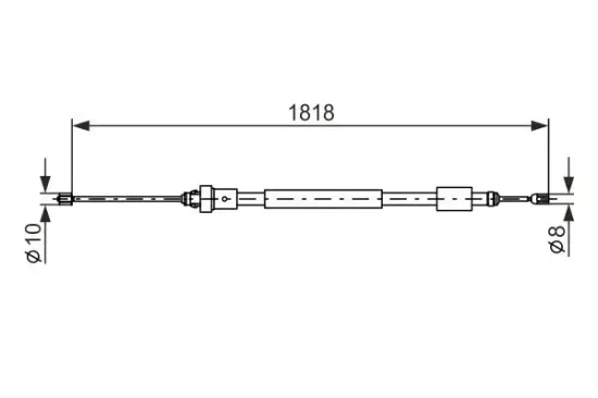 Seilzug, Feststellbremse BOSCH 1 987 477 577 Bild Seilzug, Feststellbremse BOSCH 1 987 477 577