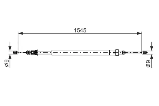 Seilzug, Feststellbremse BOSCH 1 987 477 583 Bild Seilzug, Feststellbremse BOSCH 1 987 477 583
