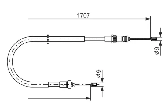 Seilzug, Feststellbremse hinten links hinten rechts BOSCH 1 987 477 587 Bild Seilzug, Feststellbremse hinten links hinten rechts BOSCH 1 987 477 587