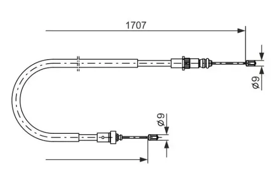 Seilzug, Feststellbremse hinten links hinten rechts BOSCH 1 987 477 587 Bild Seilzug, Feststellbremse hinten links hinten rechts BOSCH 1 987 477 587