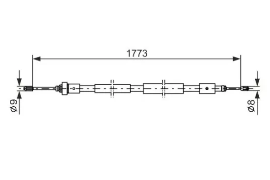 Seilzug, Feststellbremse hinten links hinten links BOSCH 1 987 477 590 Bild Seilzug, Feststellbremse hinten links hinten links BOSCH 1 987 477 590
