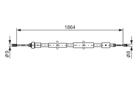 Seilzug, Feststellbremse hinten rechts hinten rechts BOSCH 1 987 477 591 Bild Seilzug, Feststellbremse hinten rechts hinten rechts BOSCH 1 987 477 591