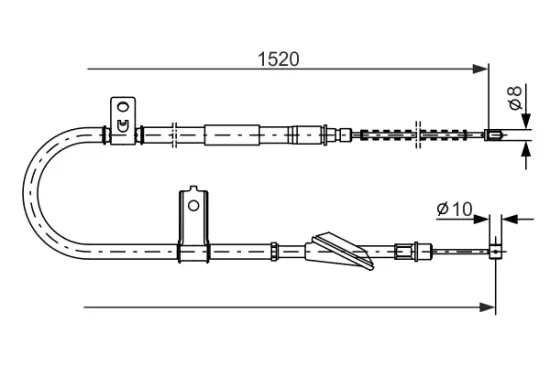 Seilzug, Feststellbremse hinten rechts BOSCH 1 987 477 613 Bild Seilzug, Feststellbremse hinten rechts BOSCH 1 987 477 613