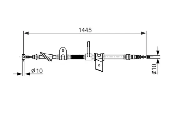Seilzug, Feststellbremse hinten rechts BOSCH 1 987 477 624 Bild Seilzug, Feststellbremse hinten rechts BOSCH 1 987 477 624