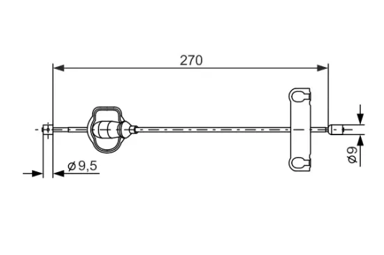 Seilzug, Feststellbremse Mitte vorne BOSCH 1 987 477 631 Bild Seilzug, Feststellbremse Mitte vorne BOSCH 1 987 477 631