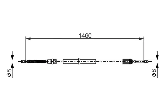 Seilzug, Feststellbremse hinten links hinten rechts BOSCH 1 987 477 646 Bild Seilzug, Feststellbremse hinten links hinten rechts BOSCH 1 987 477 646