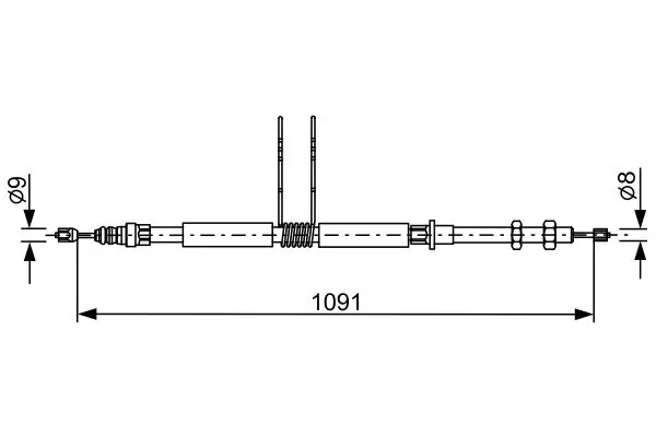 Seilzug, Feststellbremse hinten rechts BOSCH 1 987 477 649