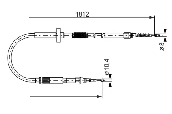 Seilzug, Feststellbremse BOSCH 1 987 477 659 Bild Seilzug, Feststellbremse BOSCH 1 987 477 659