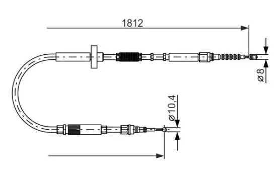 Seilzug, Feststellbremse BOSCH 1 987 477 659 Bild Seilzug, Feststellbremse BOSCH 1 987 477 659