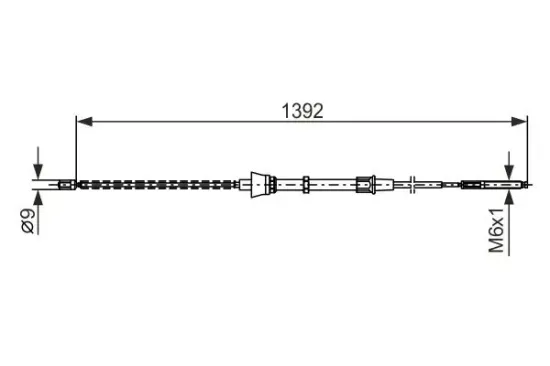 Seilzug, Feststellbremse BOSCH 1 987 477 680 Bild Seilzug, Feststellbremse BOSCH 1 987 477 680