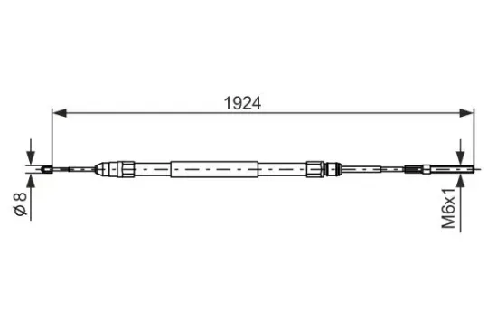 Seilzug, Feststellbremse BOSCH 1 987 477 693 Bild Seilzug, Feststellbremse BOSCH 1 987 477 693