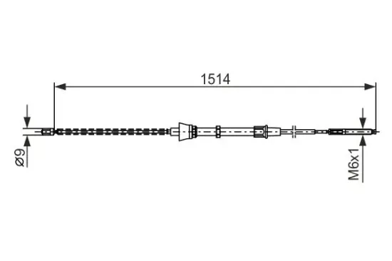 Seilzug, Feststellbremse BOSCH 1 987 477 695 Bild Seilzug, Feststellbremse BOSCH 1 987 477 695