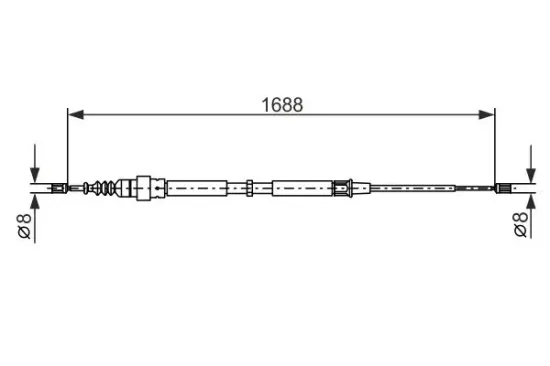 Seilzug, Feststellbremse BOSCH 1 987 477 696 Bild Seilzug, Feststellbremse BOSCH 1 987 477 696