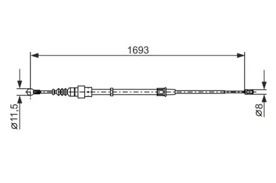 Seilzug, Feststellbremse BOSCH 1 987 477 698 Bild Seilzug, Feststellbremse BOSCH 1 987 477 698