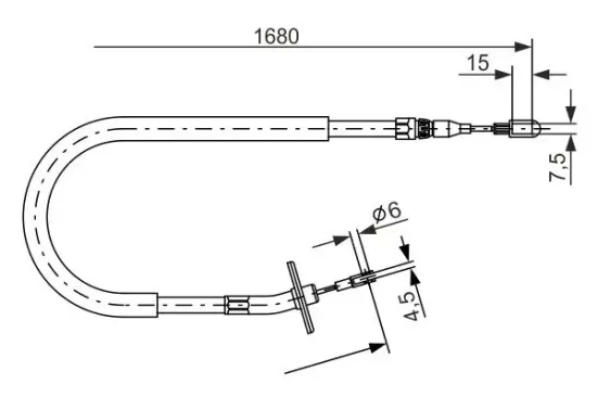 Seilzug, Feststellbremse BOSCH 1 987 477 702 Bild Seilzug, Feststellbremse BOSCH 1 987 477 702