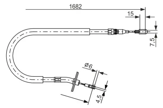 Seilzug, Feststellbremse BOSCH 1 987 477 703 Bild Seilzug, Feststellbremse BOSCH 1 987 477 703