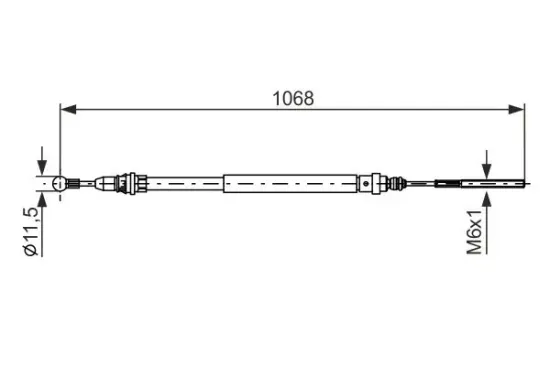 Seilzug, Feststellbremse BOSCH 1 987 477 713 Bild Seilzug, Feststellbremse BOSCH 1 987 477 713