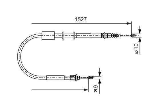 Seilzug, Feststellbremse hinten links hinten rechts BOSCH 1 987 477 730 Bild Seilzug, Feststellbremse hinten links hinten rechts BOSCH 1 987 477 730