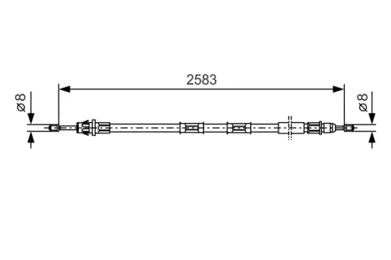 Seilzug, Feststellbremse hinten links hinten rechts vorne vorne BOSCH 1 987 477 762 Bild Seilzug, Feststellbremse hinten links hinten rechts vorne vorne BOSCH 1 987 477 762