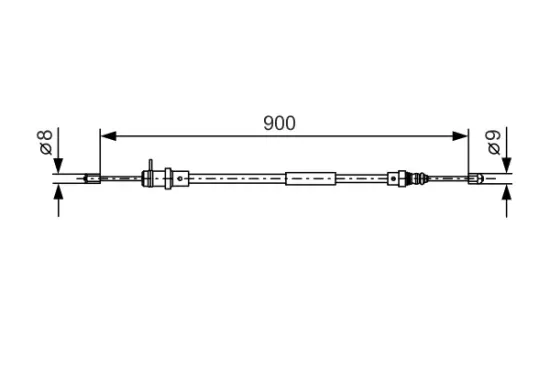 Seilzug, Feststellbremse Mitte vorne BOSCH 1 987 477 774 Bild Seilzug, Feststellbremse Mitte vorne BOSCH 1 987 477 774