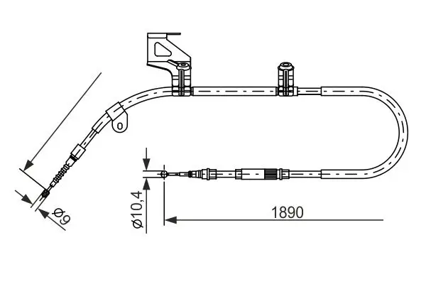 Seilzug, Feststellbremse BOSCH 1 987 477 803