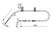 Seilzug, Feststellbremse BOSCH 1 987 477 803