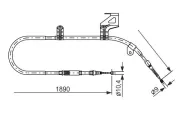 Seilzug, Feststellbremse BOSCH 1 987 477 804