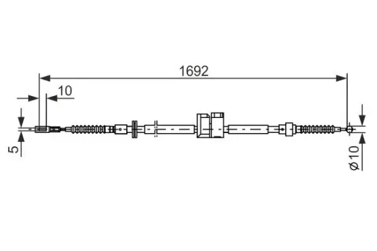 Seilzug, Feststellbremse BOSCH 1 987 477 813 Bild Seilzug, Feststellbremse BOSCH 1 987 477 813