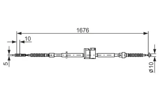 Seilzug, Feststellbremse hinten rechts BOSCH 1 987 477 815 Bild Seilzug, Feststellbremse hinten rechts BOSCH 1 987 477 815