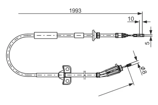 Seilzug, Feststellbremse hinten links hinten rechts BOSCH 1 987 477 819 Bild Seilzug, Feststellbremse hinten links hinten rechts BOSCH 1 987 477 819