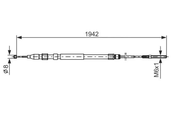 Seilzug, Feststellbremse hinten links hinten links hinten rechts hinten rechts BOSCH 1 987 477 820 Bild Seilzug, Feststellbremse hinten links hinten links hinten rechts hinten rechts BOSCH 1 987 477 820