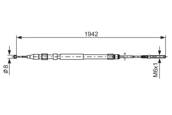 Seilzug, Feststellbremse hinten links hinten rechts BOSCH 1 987 477 820 Bild Seilzug, Feststellbremse hinten links hinten rechts BOSCH 1 987 477 820