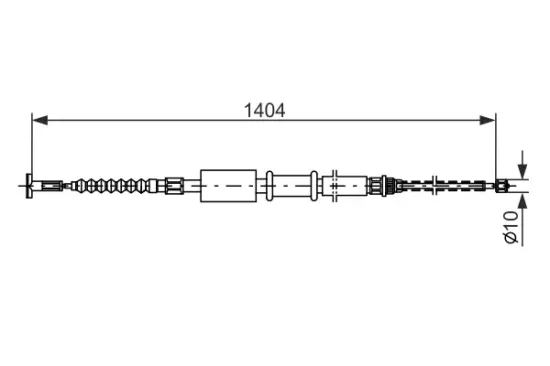 Seilzug, Feststellbremse BOSCH 1 987 477 825 Bild Seilzug, Feststellbremse BOSCH 1 987 477 825