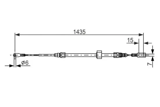 Seilzug, Feststellbremse BOSCH 1 987 477 853 Bild Seilzug, Feststellbremse BOSCH 1 987 477 853