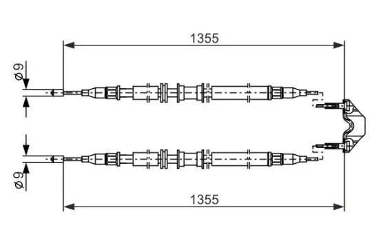 Seilzug, Feststellbremse BOSCH 1 987 477 868 Bild Seilzug, Feststellbremse BOSCH 1 987 477 868