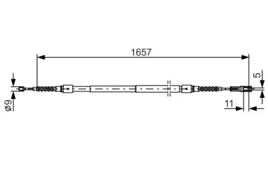 Seilzug, Feststellbremse BOSCH 1 987 477 881 Bild Seilzug, Feststellbremse BOSCH 1 987 477 881