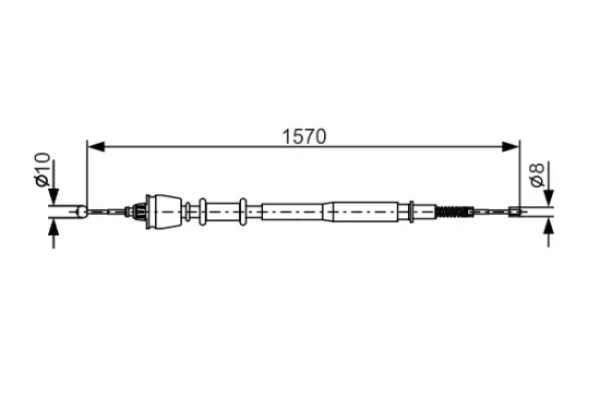 Seilzug, Feststellbremse Mitte BOSCH 1 987 477 885 Bild Seilzug, Feststellbremse Mitte BOSCH 1 987 477 885