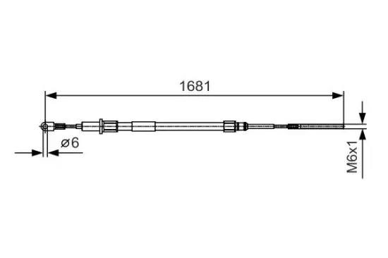 Seilzug, Feststellbremse hinten links hinten rechts BOSCH 1 987 477 924 Bild Seilzug, Feststellbremse hinten links hinten rechts BOSCH 1 987 477 924