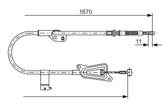 Seilzug, Feststellbremse hinten rechts BOSCH 1 987 477 943 Bild Seilzug, Feststellbremse hinten rechts BOSCH 1 987 477 943