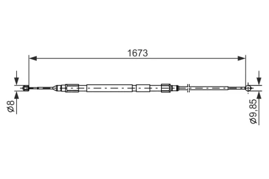 Seilzug, Feststellbremse hinten rechts BOSCH 1 987 477 947 Bild Seilzug, Feststellbremse hinten rechts BOSCH 1 987 477 947