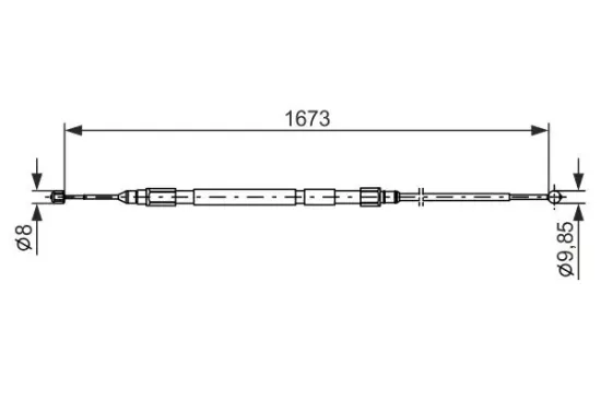 Seilzug, Feststellbremse hinten rechts BOSCH 1 987 477 947 Bild Seilzug, Feststellbremse hinten rechts BOSCH 1 987 477 947