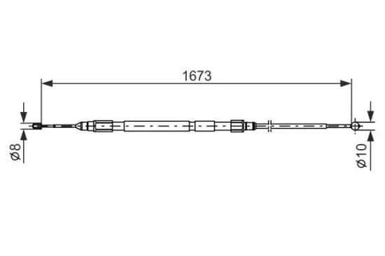 Seilzug, Feststellbremse hinten links BOSCH 1 987 477 948 Bild Seilzug, Feststellbremse hinten links BOSCH 1 987 477 948