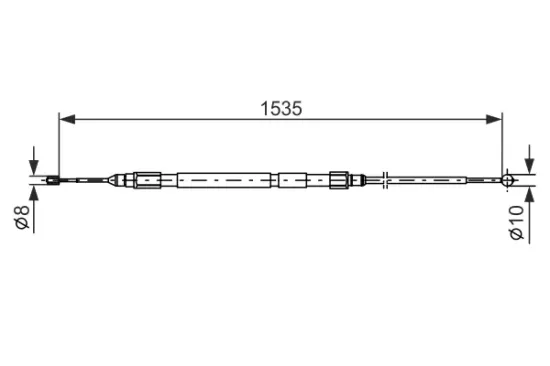 Seilzug, Feststellbremse BOSCH 1 987 477 950 Bild Seilzug, Feststellbremse BOSCH 1 987 477 950
