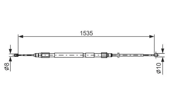 Seilzug, Feststellbremse BOSCH 1 987 477 950 Bild Seilzug, Feststellbremse BOSCH 1 987 477 950