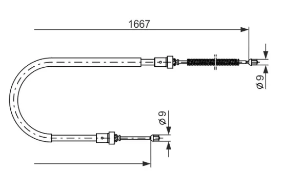 Seilzug, Feststellbremse hinten links hinten rechts BOSCH 1 987 477 956 Bild Seilzug, Feststellbremse hinten links hinten rechts BOSCH 1 987 477 956