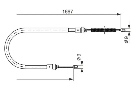 Seilzug, Feststellbremse BOSCH 1 987 477 956 Bild Seilzug, Feststellbremse BOSCH 1 987 477 956