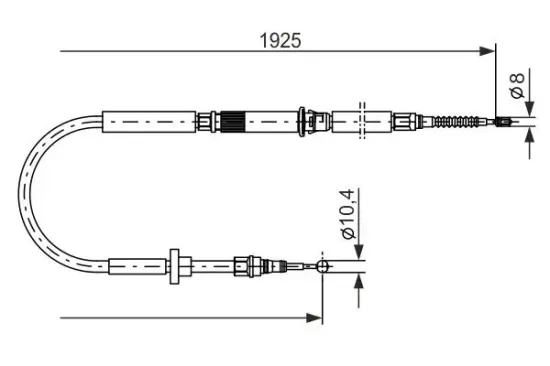 Seilzug, Feststellbremse BOSCH 1 987 477 959 Bild Seilzug, Feststellbremse BOSCH 1 987 477 959