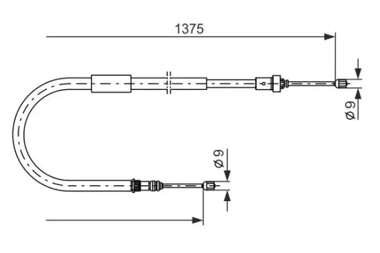 Seilzug, Feststellbremse BOSCH 1 987 477 967 Bild Seilzug, Feststellbremse BOSCH 1 987 477 967