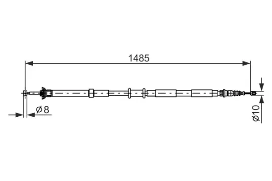 Seilzug, Feststellbremse hinten links BOSCH 1 987 477 971 Bild Seilzug, Feststellbremse hinten links BOSCH 1 987 477 971
