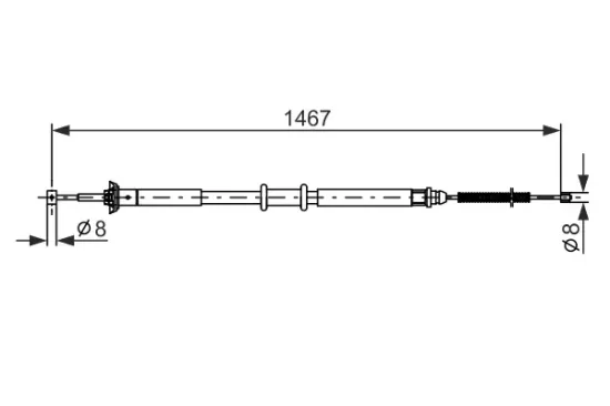 Seilzug, Feststellbremse hinten links hinten rechts BOSCH 1 987 477 972 Bild Seilzug, Feststellbremse hinten links hinten rechts BOSCH 1 987 477 972